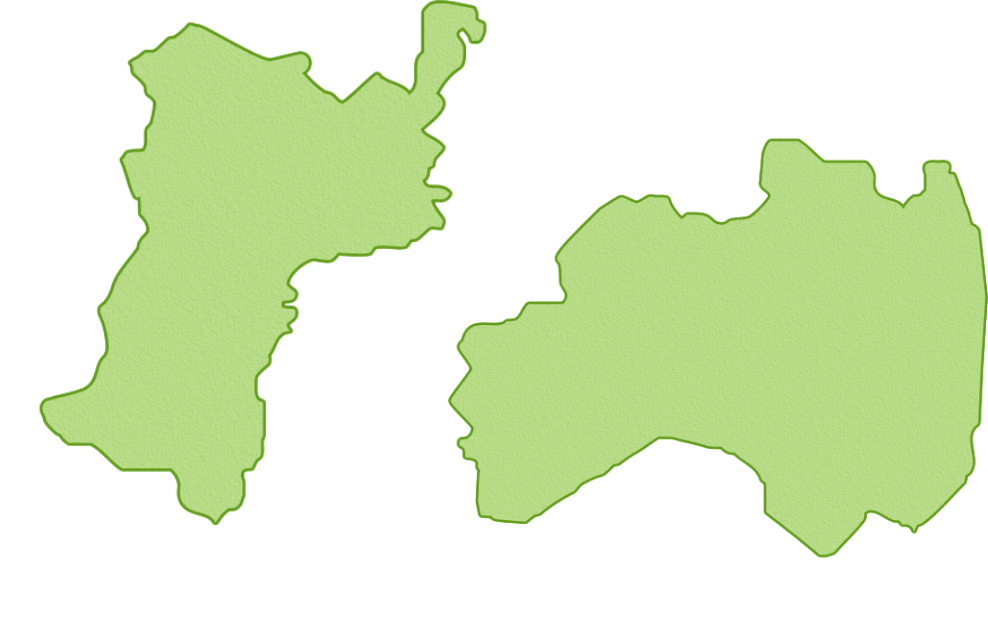 宮城県と福島県の地図